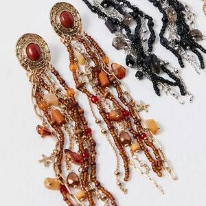 New🌟Free People-Honey Hi Dangles -Elegant Beaded Dangle Earrings Set